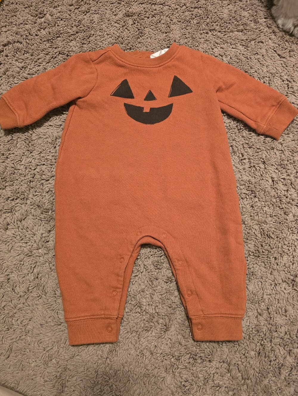 Gymboree Baby Pumpkin Jack-O'-Lantern Sweater Romper 3-6 Months